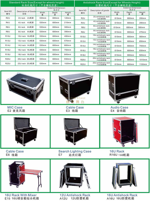 Heavy Duty 12u Rack Case - Amplificador 19" Rack Flight Case con Ruedas