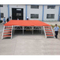 Plataforma de escenario con armadura de aluminio, altura de 5x6 m: cubierta de madera contrachapada roja de 0,6-1 m con 2 escaleras