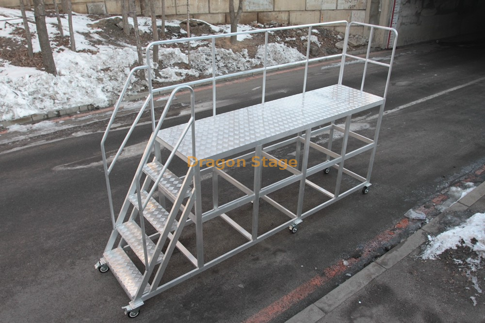 Escalera de tijera de aleación de aluminio personalizada tres-cuatro-cinco escalera de plataforma de varios escalones escalera de tijera plataforma móvil escalera de escalada plataforma de escalones industriales