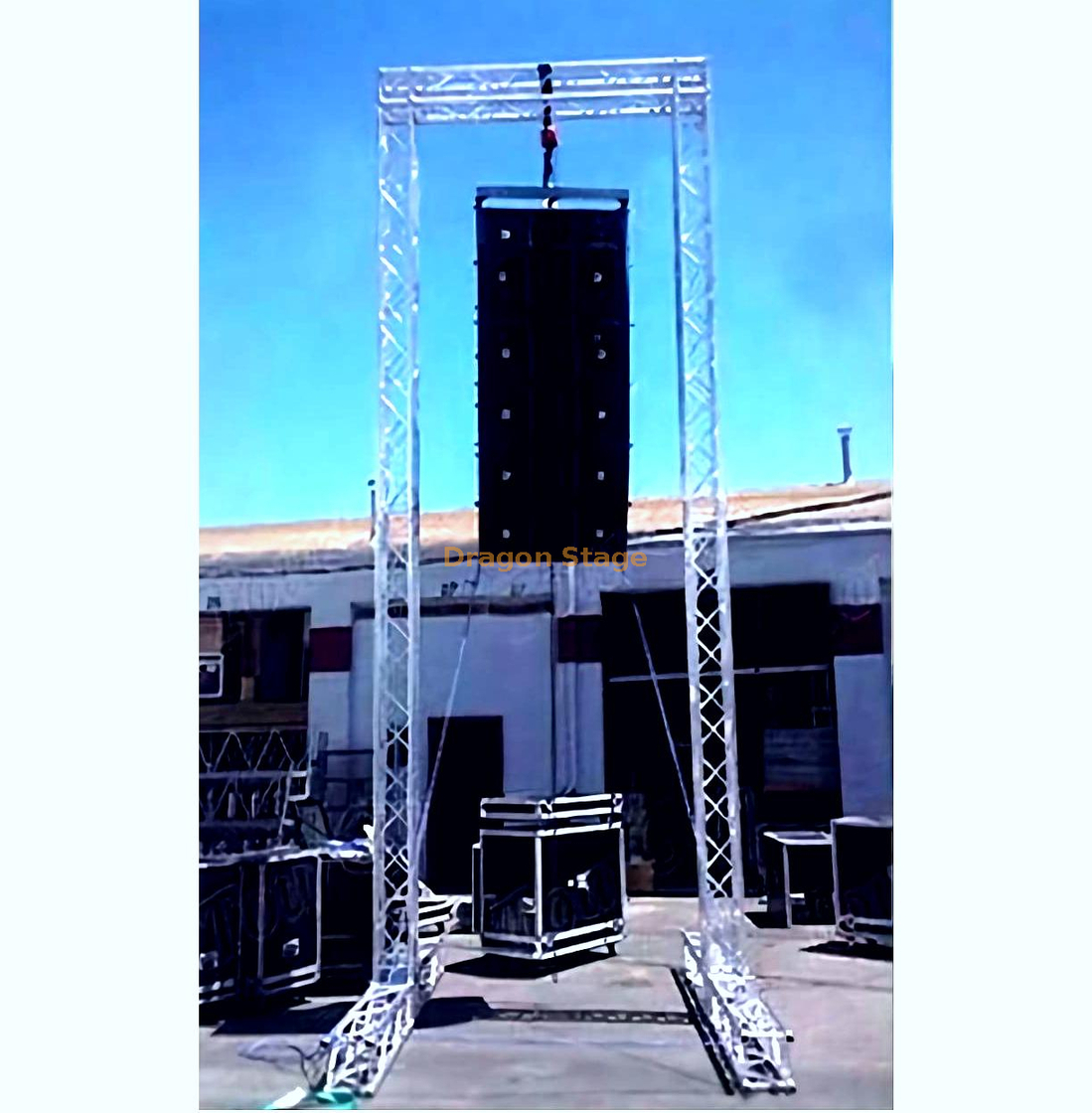 Línea torre de aluminio del soporte del altavoz al aire libre los 5m del braguero Gentry del arsenal alto
