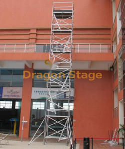 Andamio de aluminio de 8,51 m con plataforma de escalera colgante
