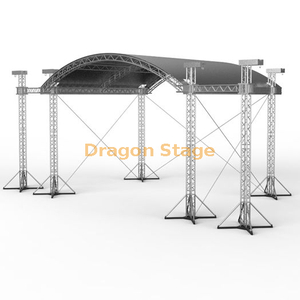 Sistema de armadura de escenario de techo Etapa de iluminación de aluminio Usado Armazón de techo curvo Precios de armazón de techo 6x6x4m