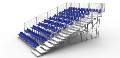 Asiento de banco para jugador, soporte de fútbol, ​​asiento de estadio de béisbol, sillas de tribuna para 100 públicos
