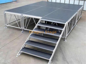Plataforma para equipamiento de escenario de concierto 14x6m