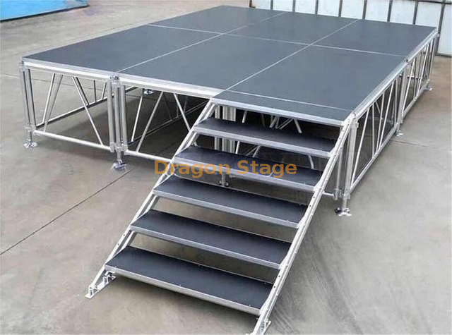 Plataforma para equipamiento de escenario de concierto 14x6m