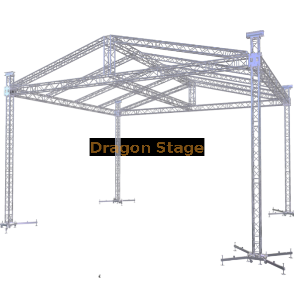 Escenario de aluminio para techo de concierto y evento al aire libre 10x8x6m