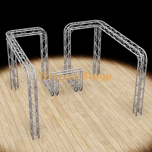 Sistema de exhibición/stand de feria comercial Global Truss de 16'x15'x10' - Armazón de caja modular F34 con esquinas redondeadas y quiosco incorporado