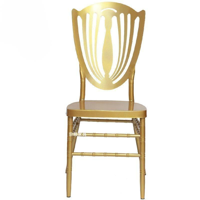 Nueva silla de copa dorada, silla para banquete de hotel, silla de comedor para restaurante, muebles de boda, silla de castillo con junta de bambú, fabricante al por mayor