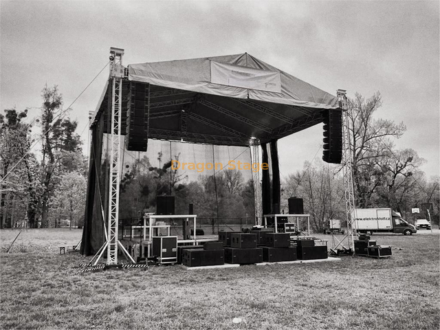 Sistema de diseño de armadura de escenario para eventos al aire libre 9x8x5m