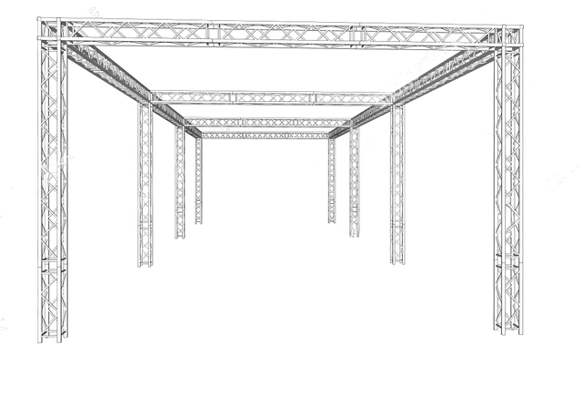 Sistema de armadura de exhibición de eventos 13.5x4.5x4m