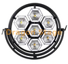 7 luces de fondo de píxeles LED hexagonales circulares