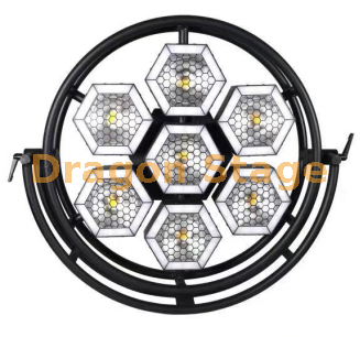 7 luces de fondo de píxeles LED hexagonales circulares