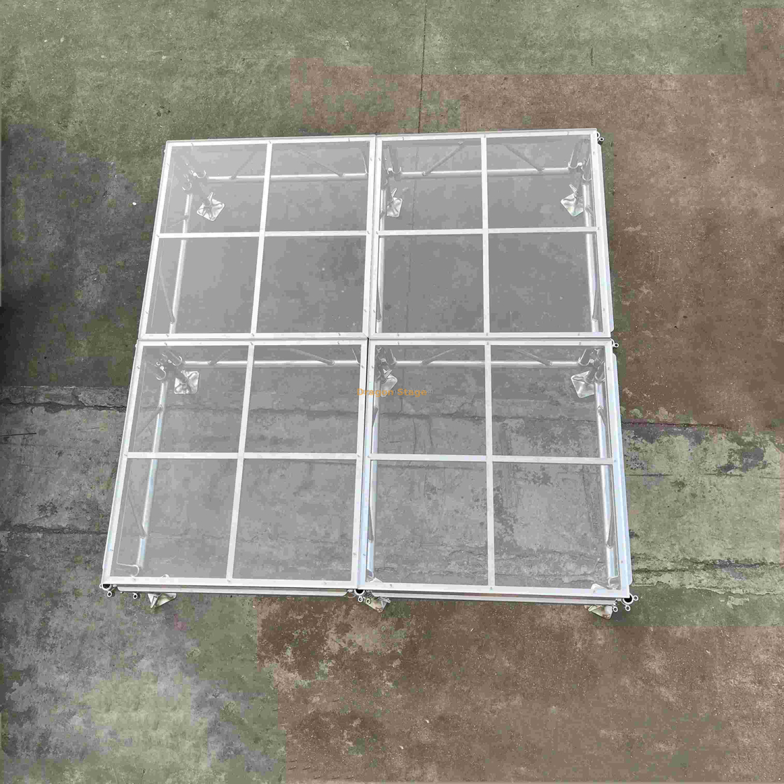 Asamblea de aluminio Etapa acrílica ajustable para la fiesta de bodas 4.88x3.66m