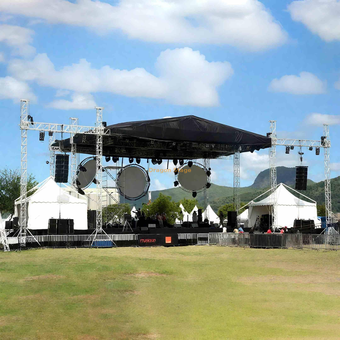 Techo de altavoces de 6 m ancho de servicio pesado Etapa de 12x10x8m de 12x10x