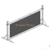 Sistema de armadura de soporte de pantalla LED con poste de portería de aleación de aluminio de 11x5m