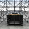 Cabina FOH Ringlock híbrida incorporada de 4x6 m con marco de techo de aluminio para DJ y cabina de control