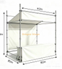 Stand modular Ringlock Trade Market de 2x2m con dosel y cortina