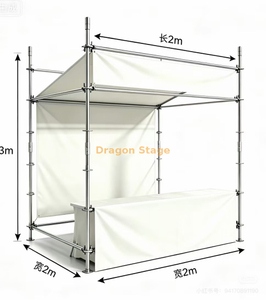 Stand modular Ringlock Trade Market de 2x2m con dosel y cortina