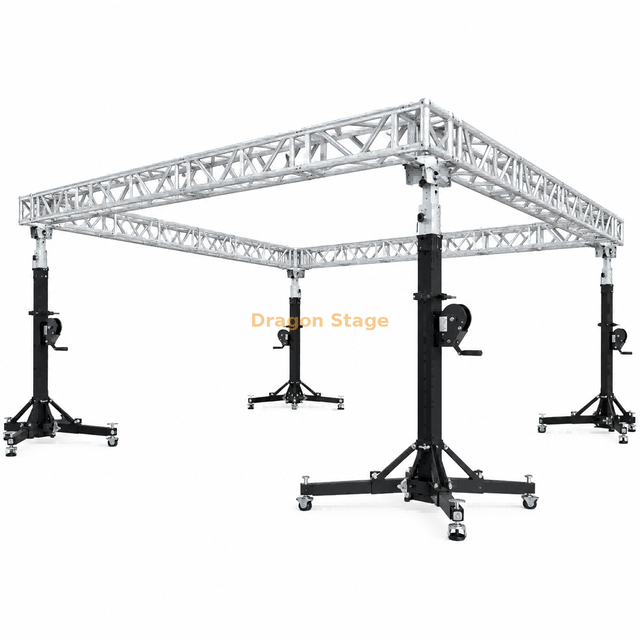 Soporte de manivela de acero resistente portátil para fiesta de eventos sistema de armadura cuadrada de aluminio de elevación de 40x40 pies (12x12m)