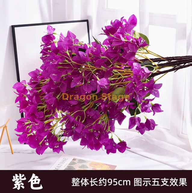 Bougainvillea simulada, flores de cereza, flores de mariposa, flores de ciruela, ramas, área escénica, árboles de jardín, diseño de paisaje, bougainville de color púrpura -1 encriptado