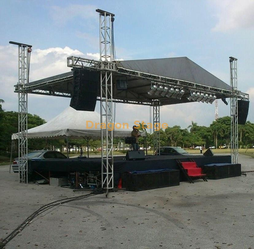 Armazón de escenario de techo con altavoz de concierto al aire libre 12x5x7m