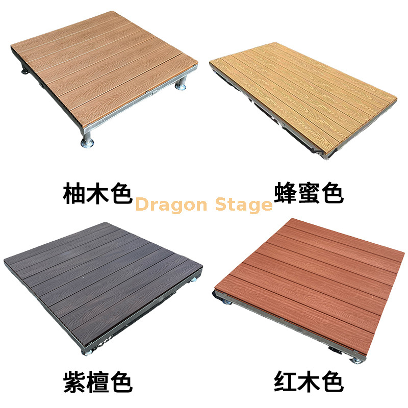 Plataforma de madera de antigorrosión modular de plástico prefabricado para carpa para acampar al aire libre