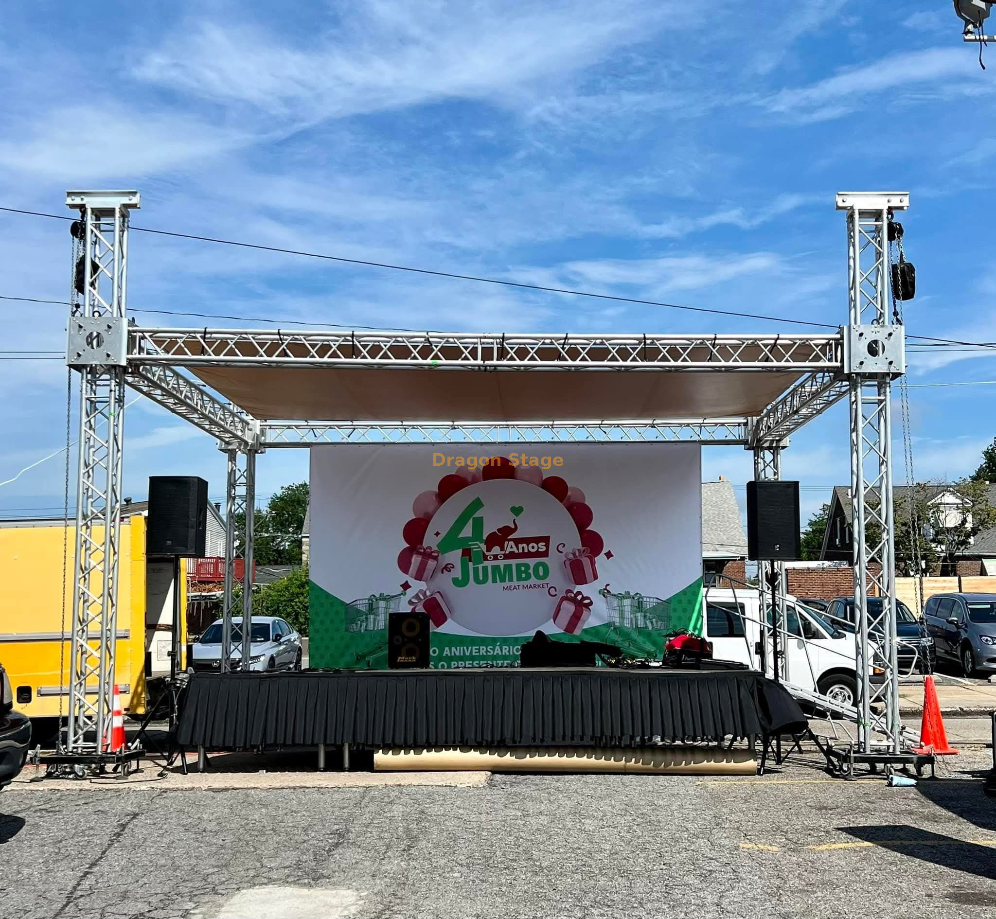 Armadura de sonido de aluminio 6x6x4m