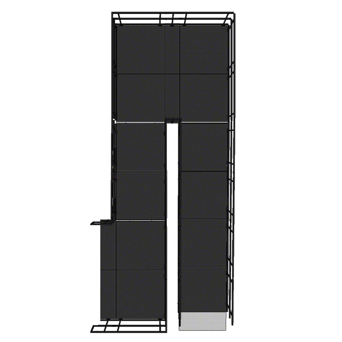 Rampa de servicio de escenario de aluminio con retroceso compacto de 24x10 pies para carros AV Touring Production.jpg