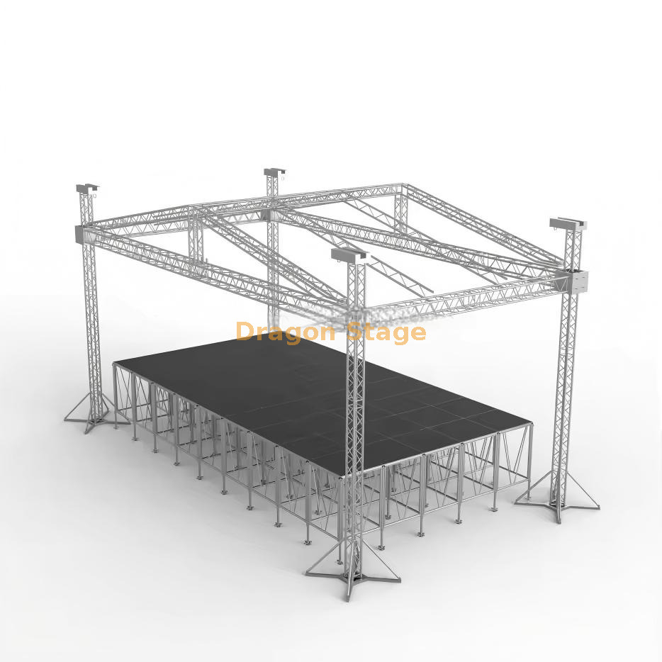Escenarios portátiles para eventos en techo al aire libre 10x5x5m
