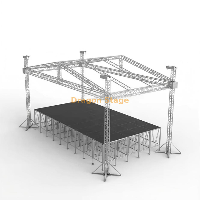 Escenarios portátiles para eventos en techo al aire libre 10x5x5m