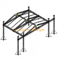 Sistema de techo de escenario de aluminio profesional de 12x8x8m con alas PA