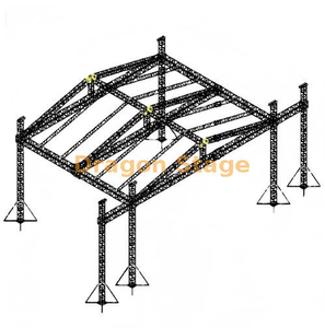 Sistema de techo de escenario de aluminio profesional de 12x8x8m con alas PA