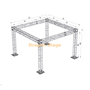 300*300 mm de perno de aluminio Pista de armadura de luz 5x5x3m