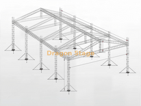 Sistema de armadura de techo de aluminio de gran luz de 80x25x14m para megaeventos y estructuras temporales