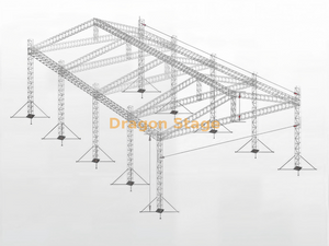 Sistema de armadura de techo de aluminio de gran luz de 80x25x14m para megaeventos y estructuras temporales