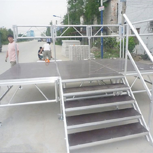 6 piezas personalizadas Mini escenario de aluminio con rieles 8x12ft