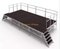  32x16ft Evento de escenario portátil de aluminio al aire libre Etapa de 4x8ft con rieles de escenario 9.76x4.88m altura 0.8-1.2m de altura