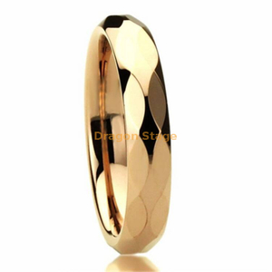 Anillo de dedo de acero inoxidable de boda de compromiso chapado en oro personalizado de moda para hombres y mujeres al por mayor