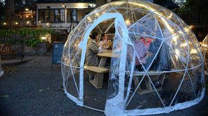 Carpa inflable transparente para acampar de burbujas carpa inflable de cúpula transparente carpa inflable de burbujas con 2 túneles