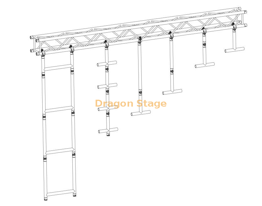 Caja de abrazaderas de tubería ajustables para la rejilla rápida modular de la armadura de aluminio