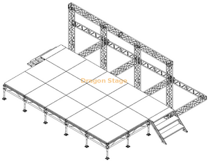 Fondo de escenario de aluminio Soporte de pancarta plana Truss/ Soporte de pancarta plana de aluminio Truss 6x4m