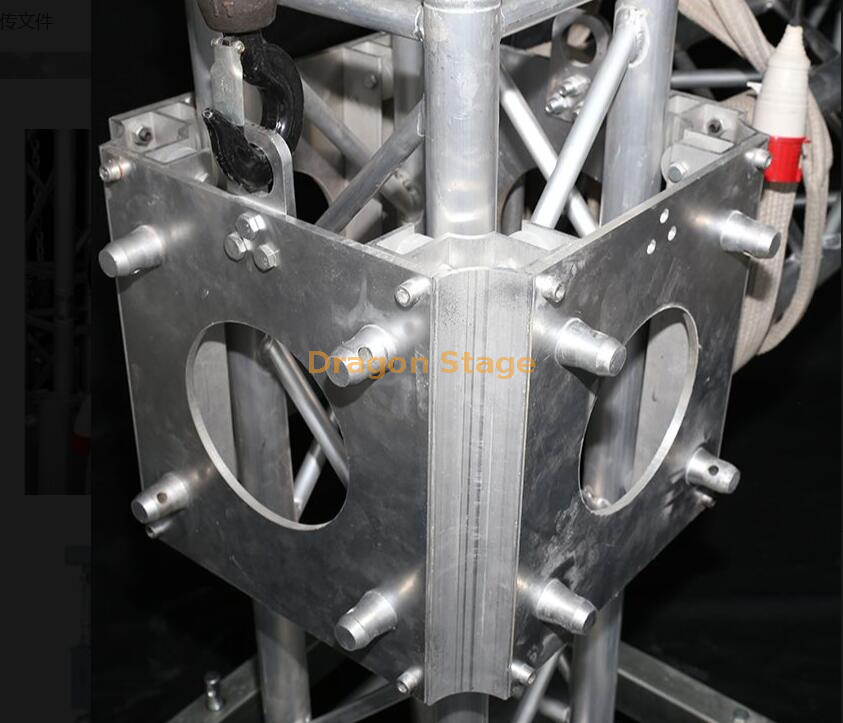 Bloque de manga para sistema de torre de soporte de tierra con espiga de aluminio de 290 mm/400 mm para caja de iluminación de techo