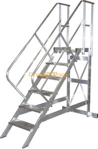 Pasarelas Ensamblaje modular Plataformas de acceso de aluminio Escalera Escalera de trabajo Escalera con plataforma escalonada de armadura de aluminio
