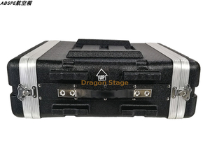 Negro ABS 3U210 Flightcase Altavoz Receptor 19 pulgadas Audio Amplificador Equipo Gabinete