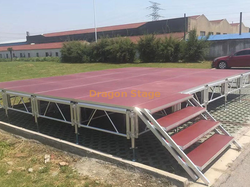 Venta de concierto al aire libre portátil de aluminio barato/escenario móvil plegable 12x12ft