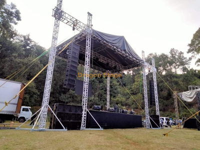 Armazones de techo al aire libre portátiles de aluminio con 2 alas 9x9x7m 