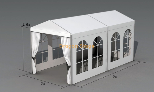 Pequeña altura de aluminio los 2.6m de la tienda los 6x3m de la carpa del acontecimiento del partido