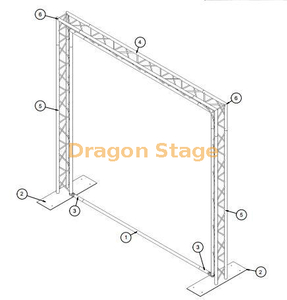 Aluminio Chauvel Goal Post Kit Gentry Dj Lighting Truss 4x4m Triangle Truss