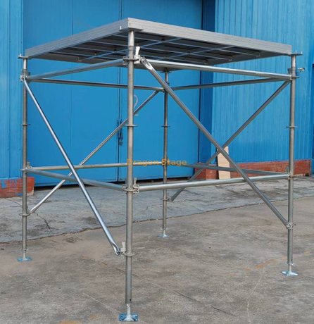 Plataforma de escenario Layher de alta resistencia de 2 m x 2 m