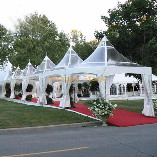 Tienda pagoda con techo transparente de 3x3m, tienda para banquetes de boda 20 x 20